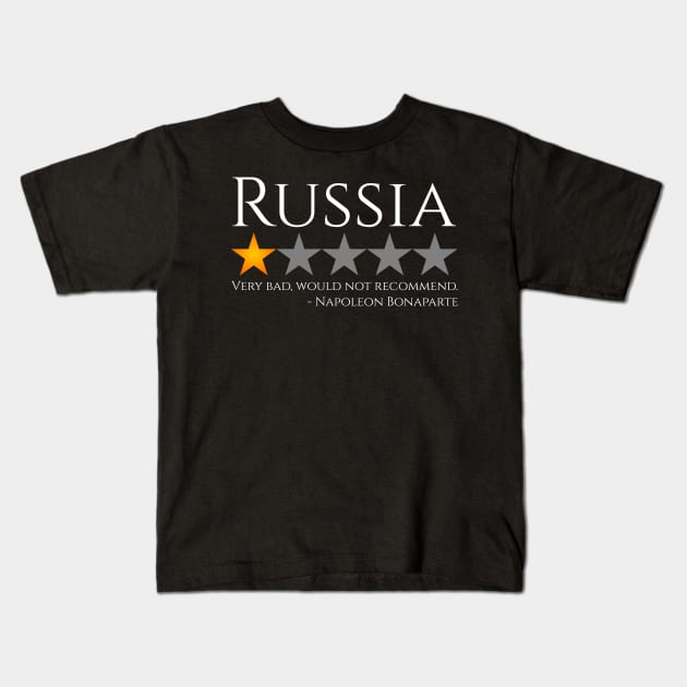 French History - Russia - Napoleon Bonaparte Russian Campaign Kids T-Shirt by Styr Designs